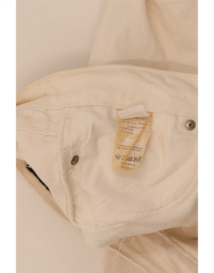 Richmond Damen Straight Jeans W29 L33 Weiße Baumwolle
