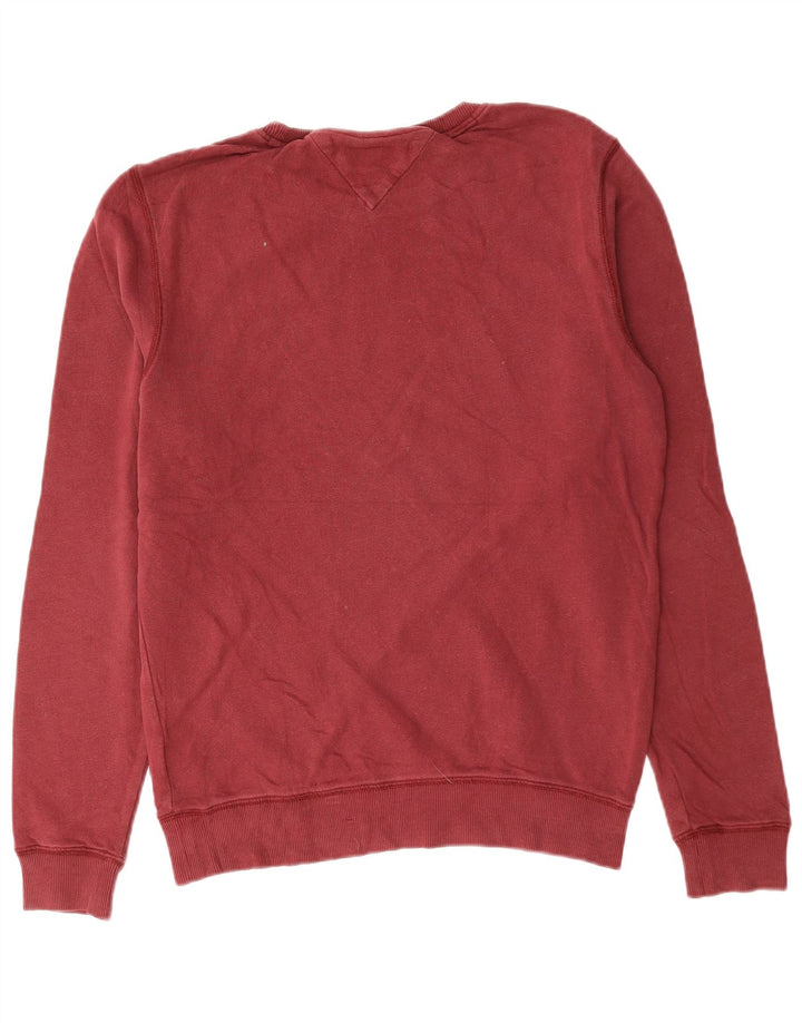 Tommy Hilfiger Herren-Sweatshirt-Pullover, klein, rote Baumwolle