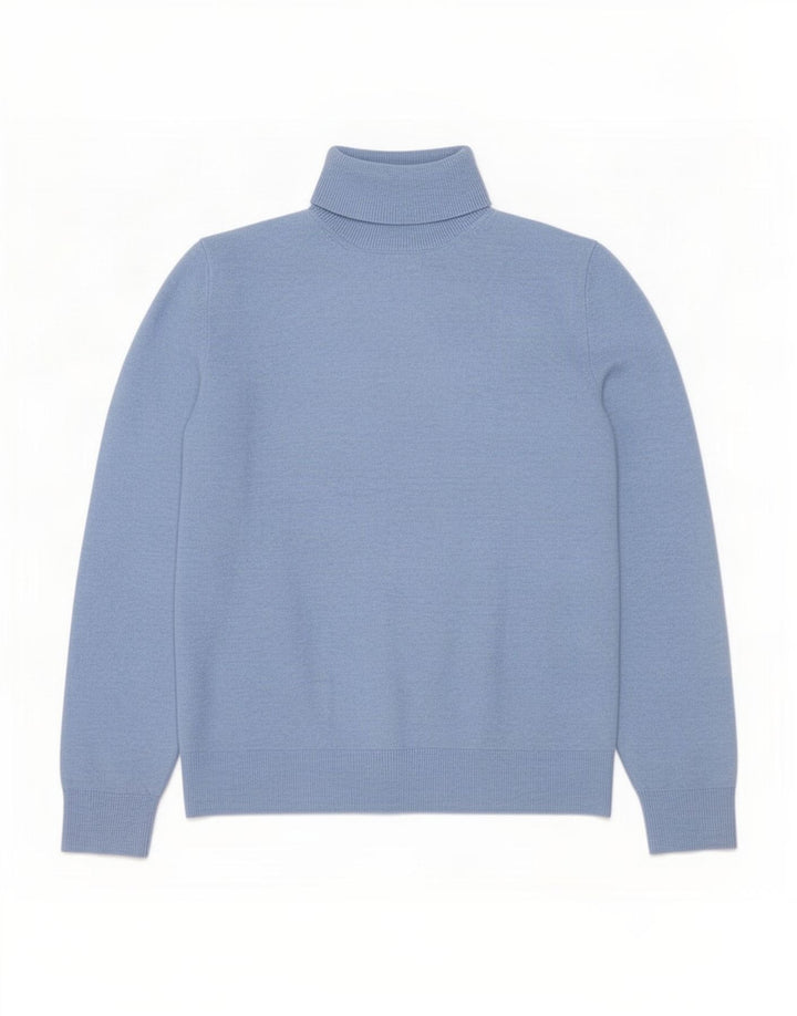 Marks & Spencer Damen-Pullover mit Rollkragen, Gr. 40, Größe L, Blau, Polyester