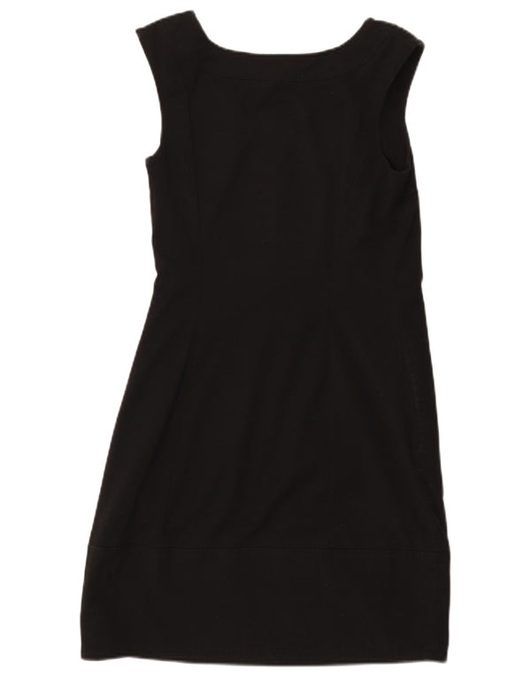 Calvin Klein Damen Ärmelloses Etuikleid US 6 Medium Schwarz Polyester
