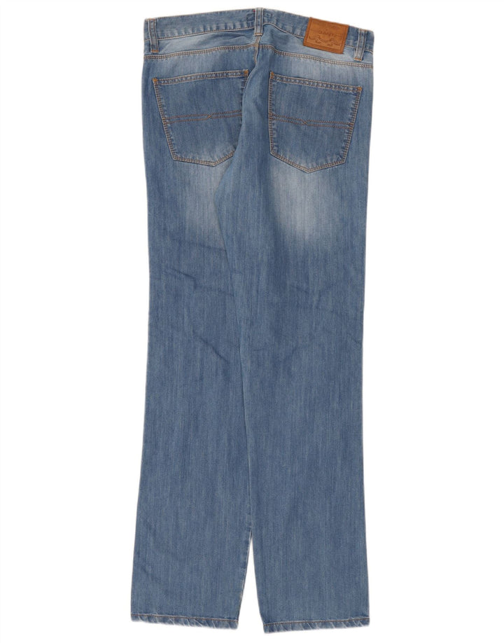 Gant Herren Straight Jeans W32 L33 Blaue Baumwolle