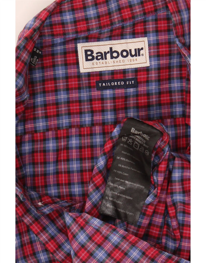 BARBOUR Tailored Fit Kurzarmhemd für Herren, mittelgroß, mehrfarbig kariert