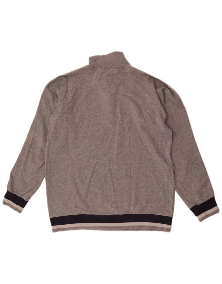 Champion Herren-Sweatshirt mit grafischem Reißverschluss, 2XL, Grau, Farbblock
