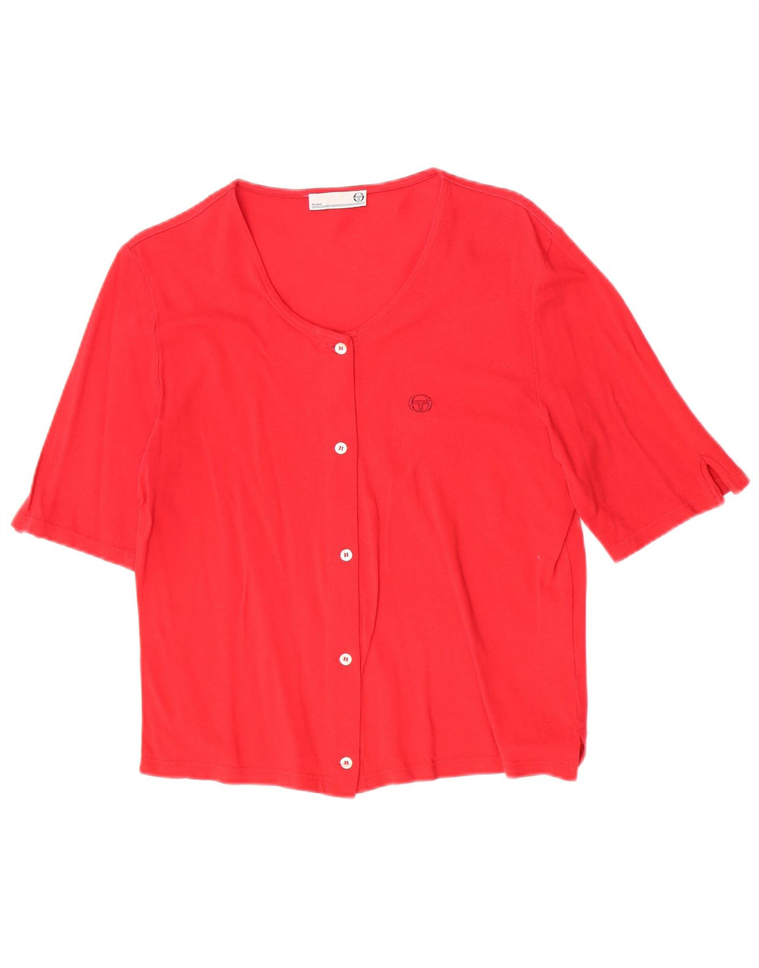 Sergio Tacchini Damen Kurzarm-Blusenoberteil IT 48 XL Rot