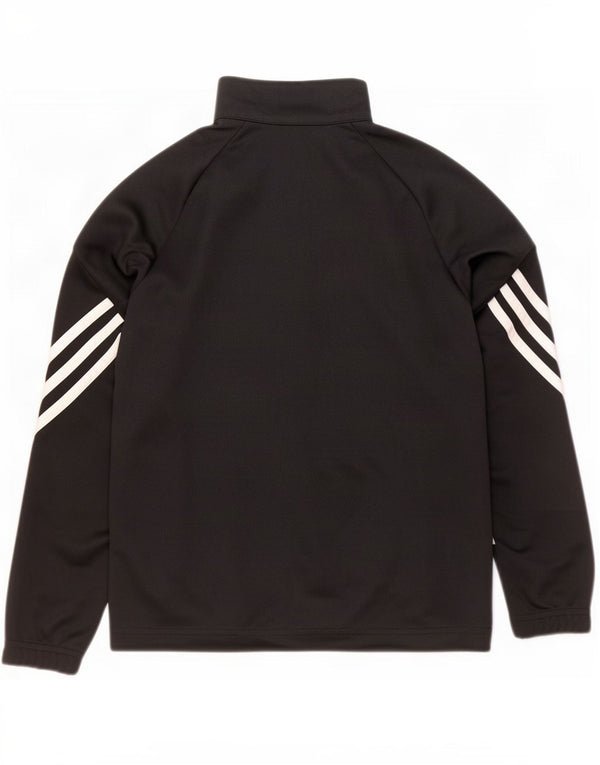 Adidas Jungen Climalite Trainingsanzug Top Jacke 9-10 Jahre Schwarz Polyester
