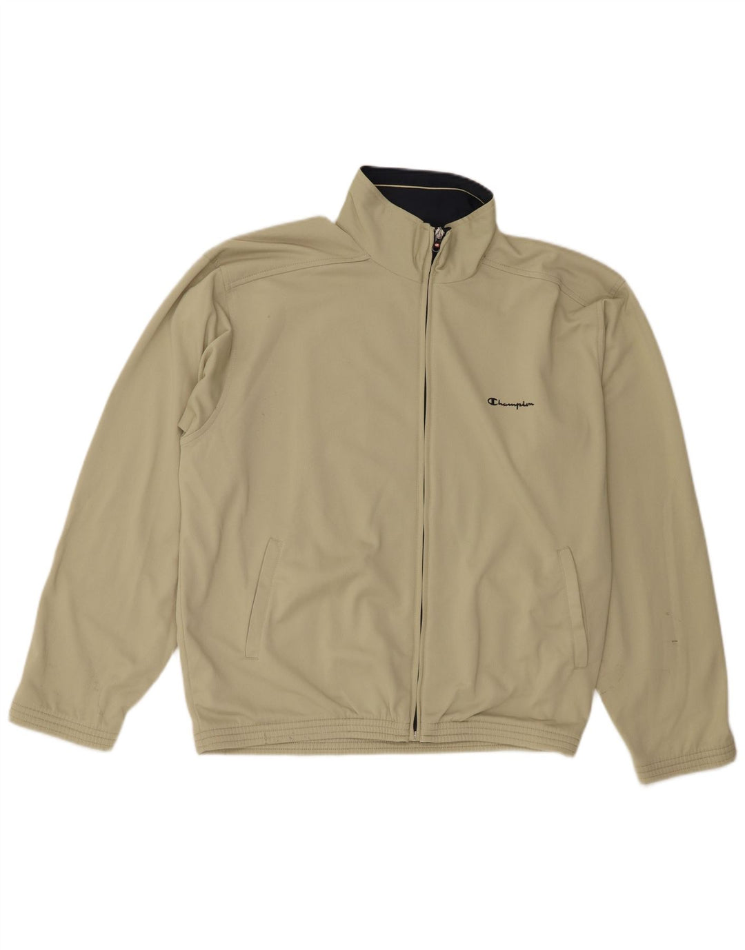 Champion Herren-Trainingsanzug-Top-Jacke, großes Khaki-Polyester
