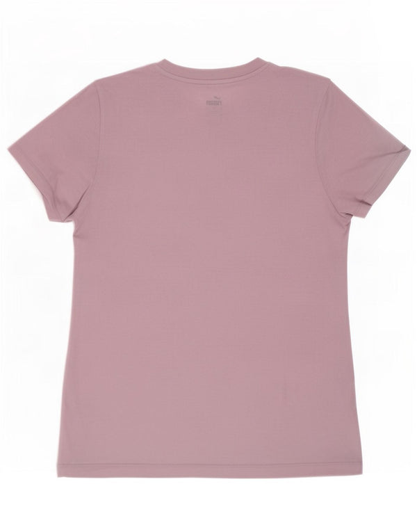 Puma Womens T-Shirt Top UK 12 Medium Pink Colourblock