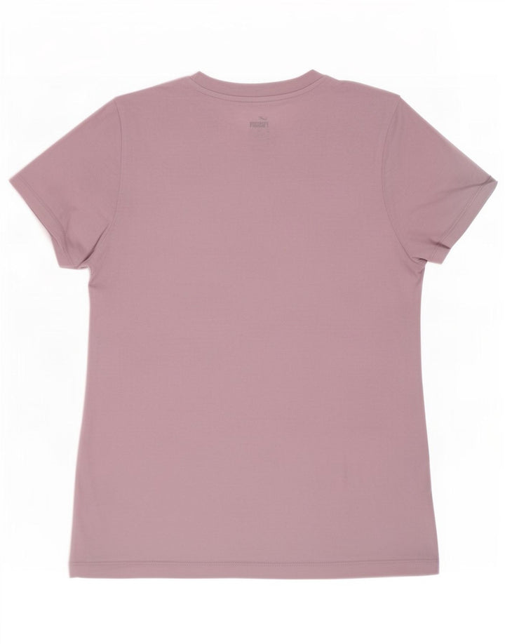 Puma Damen T-Shirt Top UK 12 Mittelrosa Farbblock