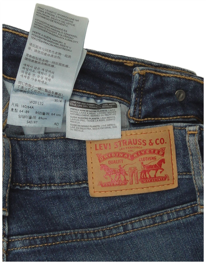 Levi's Damen High Rise Flared Jeans W25 L32 Marineblaue Baumwolle