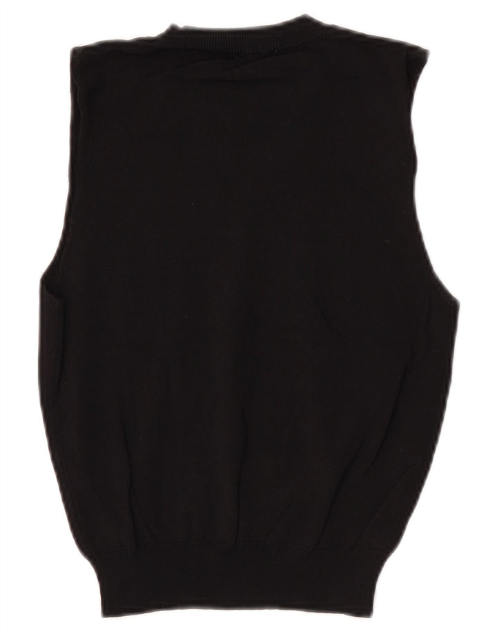 Zara Damen Crop Vest Tank Top UK 8 Small Schwarz Polyester