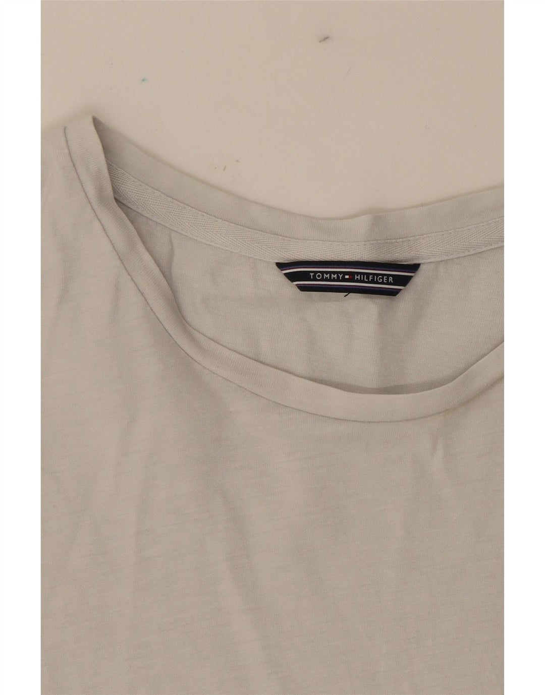 TOMMY HILFIGER Womens T-Shirt Top UK 12 Medium White Cotton Vintage Tommy Hilfiger and Second-Hand Tommy Hilfiger from Messina Hembry 