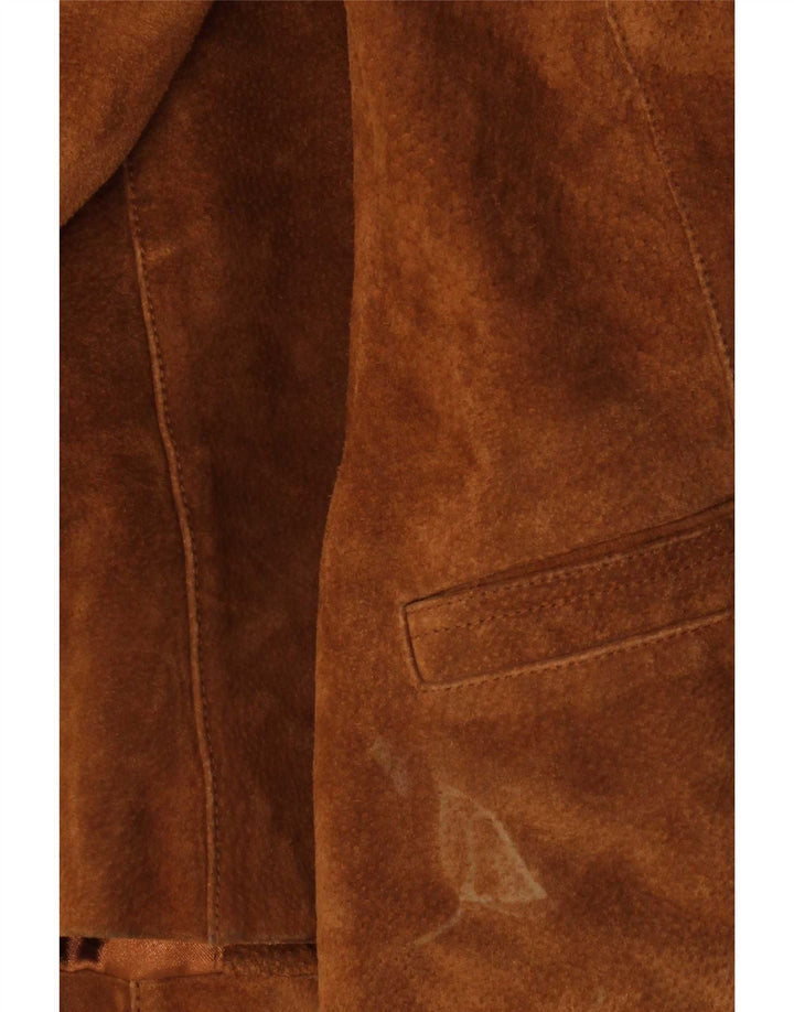 WS Damen Wildlederjacke UK 16 Großes braunes Leder