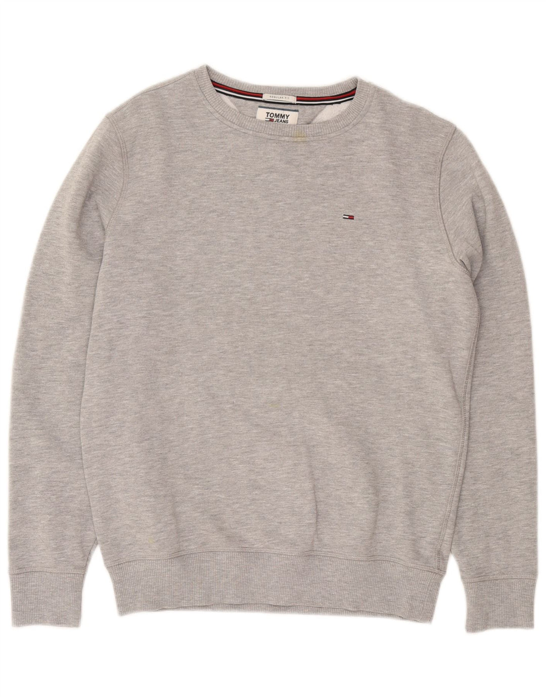 TOMMY HILFIGER Herren-Sweatshirt mit normaler Passform, klein, grau meliert