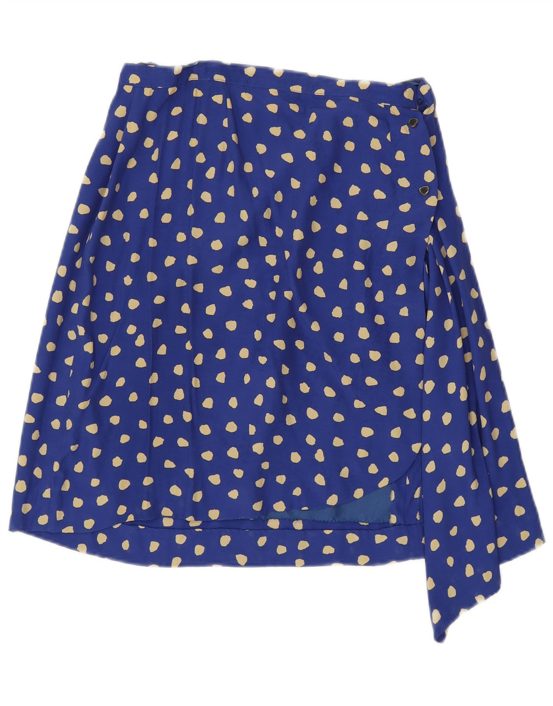 Vintage Damen A-Linie Rock W26 Klein blau gefleckt