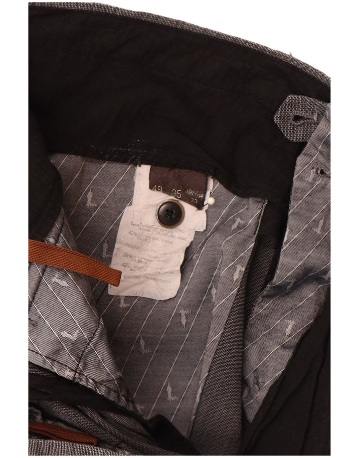 Trussardi Gerade Anzughose für Damen, W33, L30, Grau, Baumwolle