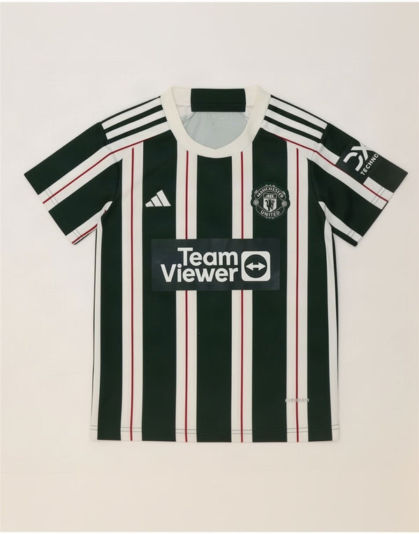 Adidas Jungen Manchester United Graphic T-Shirt Top 10–11 Jahre grün gestreift