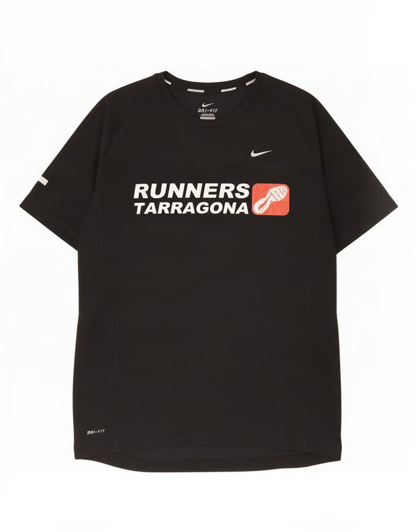 Nike Herren Dri Fit Graphic T-Shirt Top Medium Schwarz
