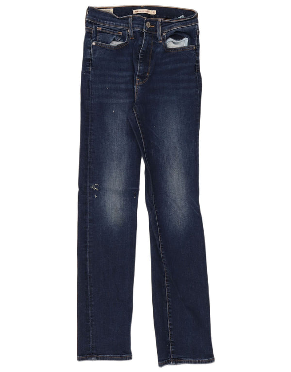 Levi's Damen 724 High Rise Straight Jeans W27 L30 Blaue Baumwolle