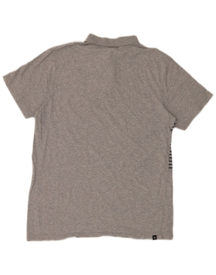 Rip Curl Herren-Poloshirt mit entspannter Passform, groß, grau gestreift