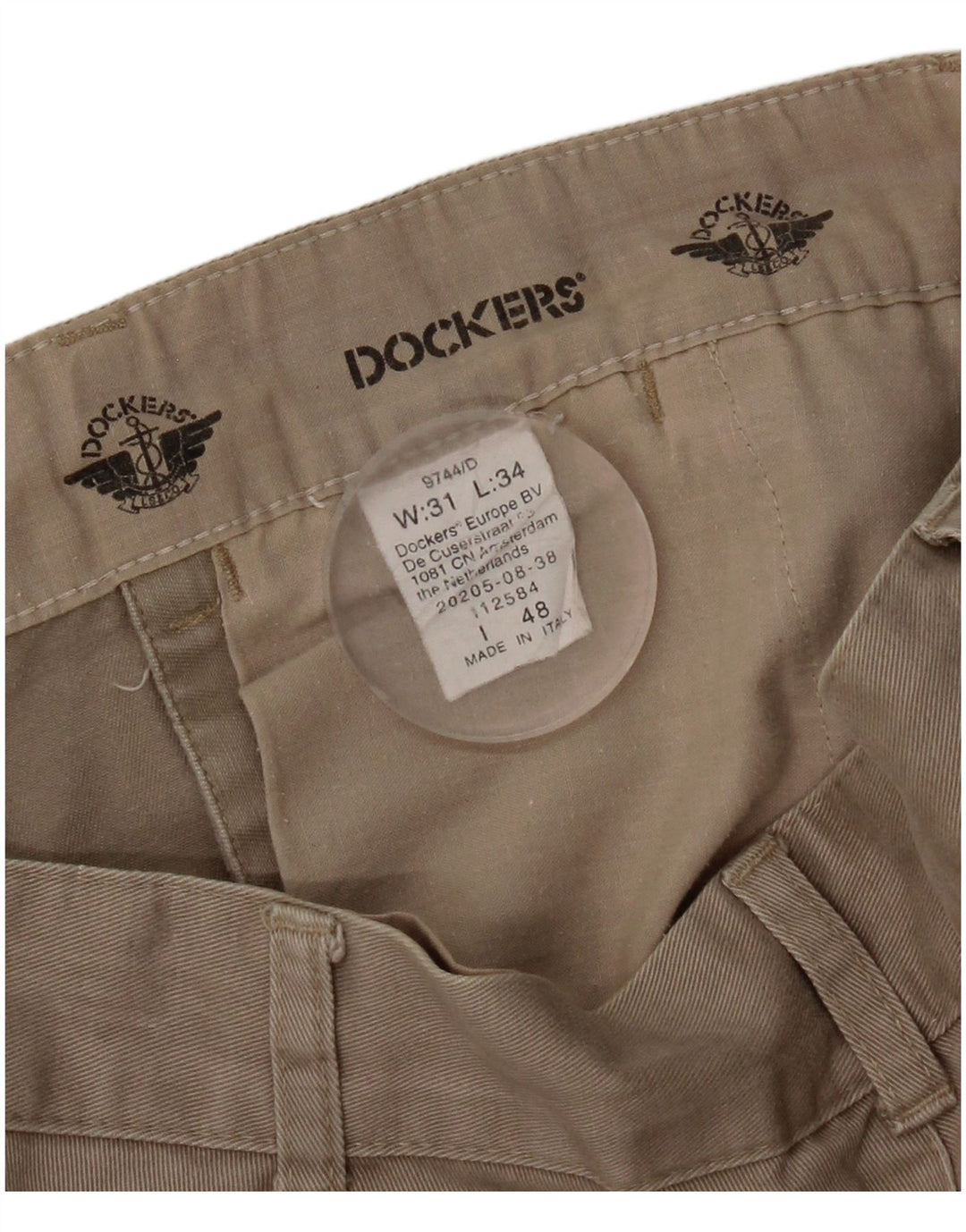 Dockers Herren gerade Chinohose W31 L27 Beige