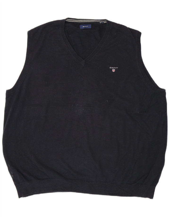 Gant Herren Weste Tank Top 4XL Marineblau Baumwolle