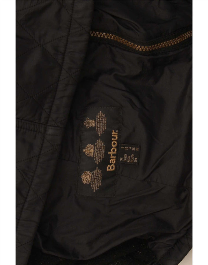 Barbour Damen Steppjacke mit Kapuze, UK 8, Small, Schwarz