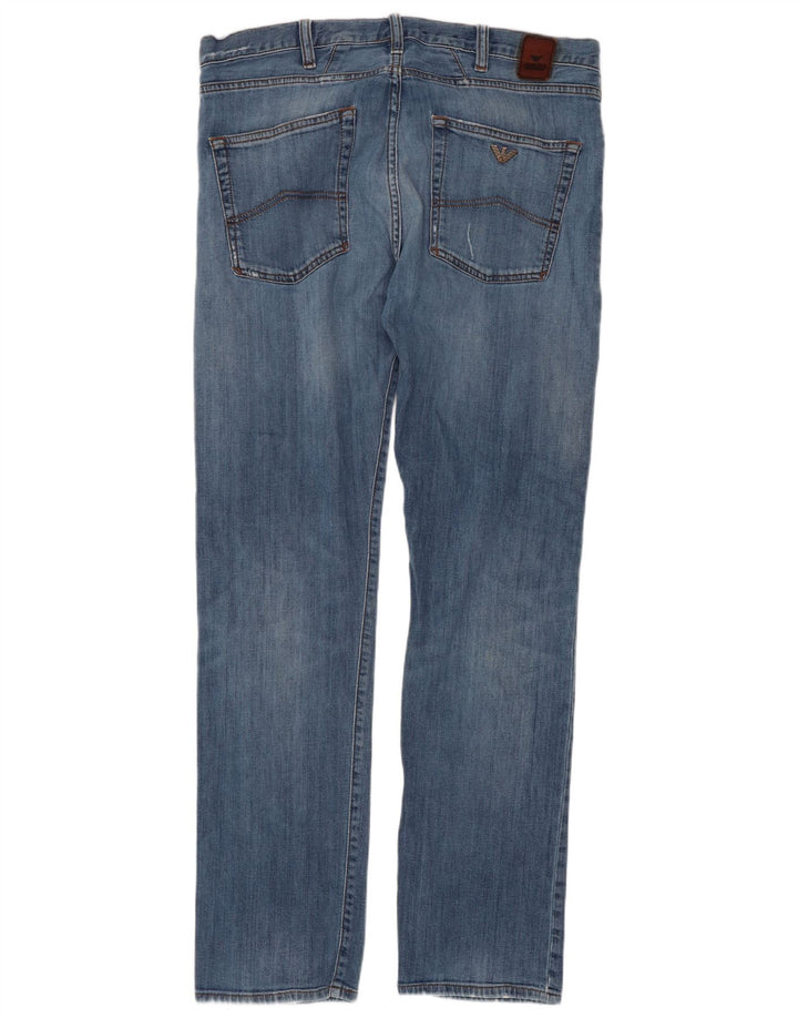 Armani Herren Slim Jeans W34 L30 Blaue Baumwolle