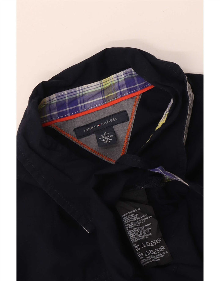 Tommy Hilfiger Damenhemd UK 12 Medium Marineblau Baumwolle