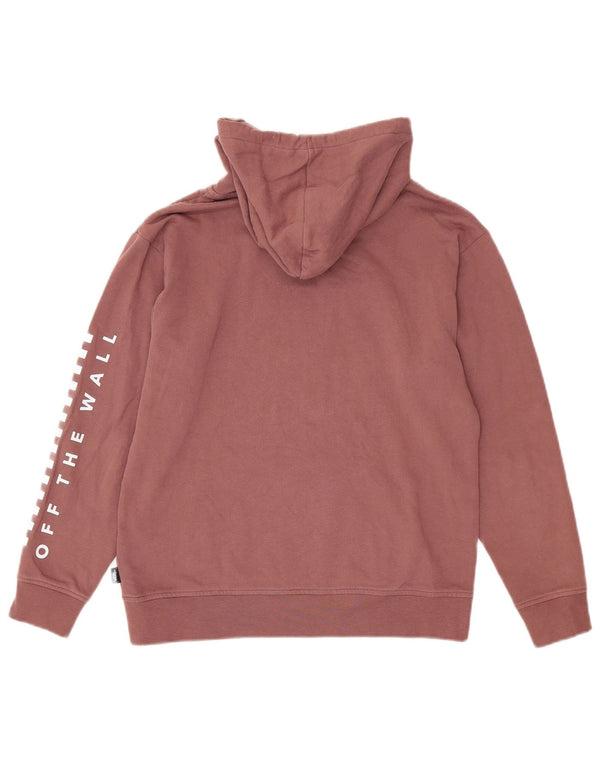 Vans Damen Graphic Loose Fit Hoodie Pullover UK 6 XS Braune Baumwolle