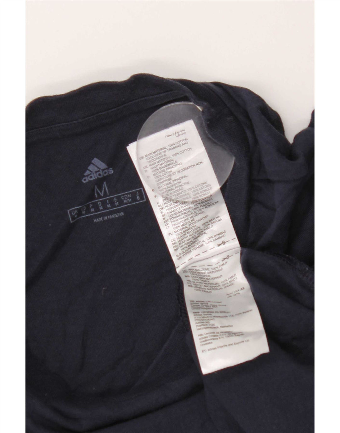 Adidas Herren-T-Shirt mit Grafik, mittelgroß, marineblau, Baumwolle