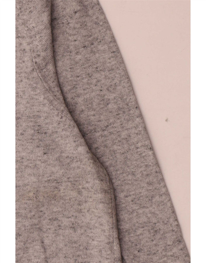 Marks & Spencer Herren-Pullover mit Rundhalsausschnitt, mittelgrau gesprenkelte Baumwolle