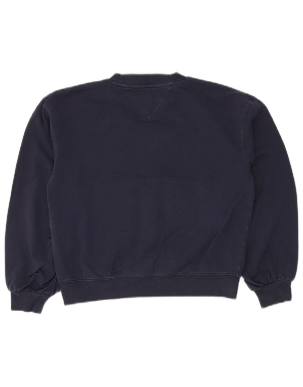 TOMMY HILFIGER Grafik-Crop-Sweatshirt-Pullover für Mädchen, 11–12 Jahre, Marineblau