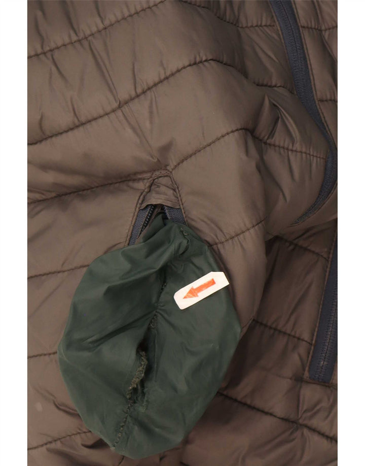 North Sails Herren-Jacke mit Kapuze, gepolstert, UK 36, Größe S, graues Nylon