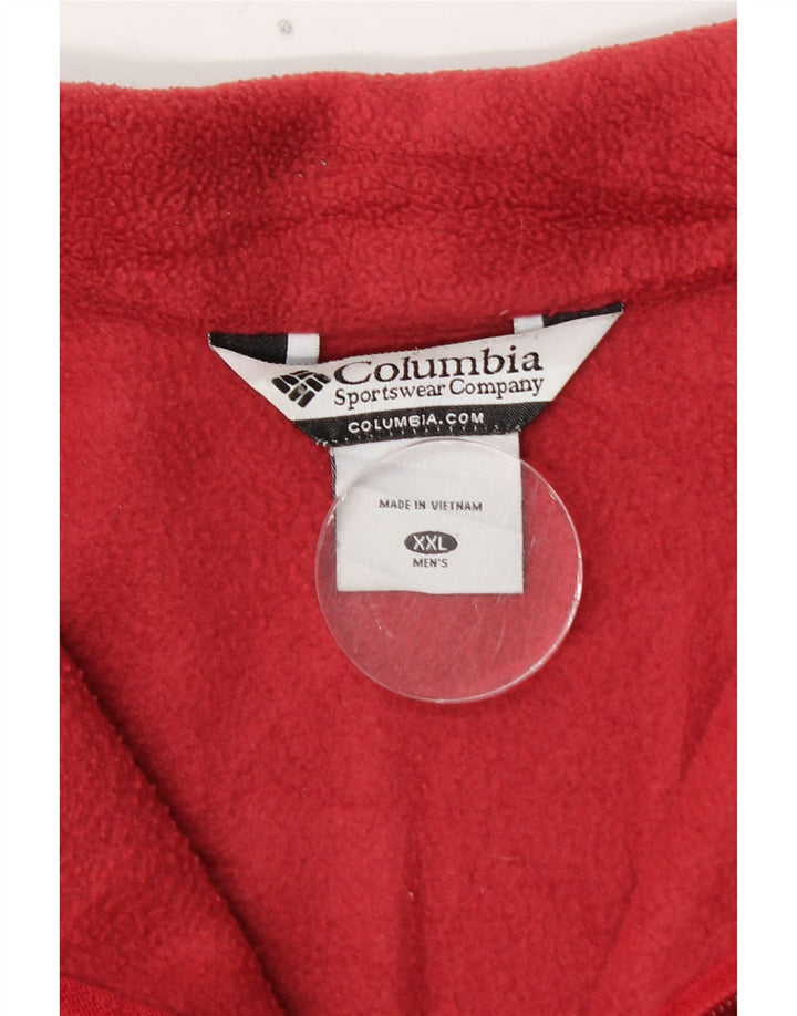 COLUMBIA Herren Fleecejacke UK 44 2XL Rot Polyester