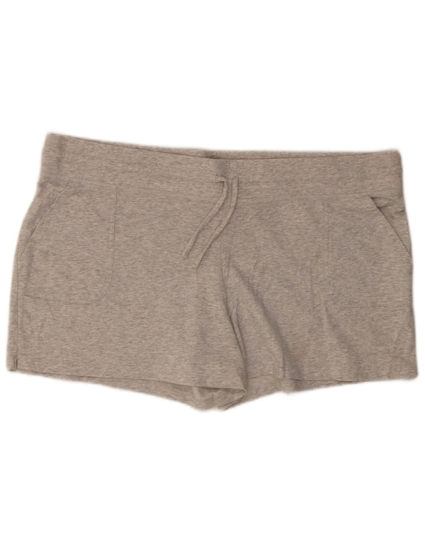 EDDIE BAUER Damen Sportshorts UK 20 2XL Grau gefleckte Baumwolle