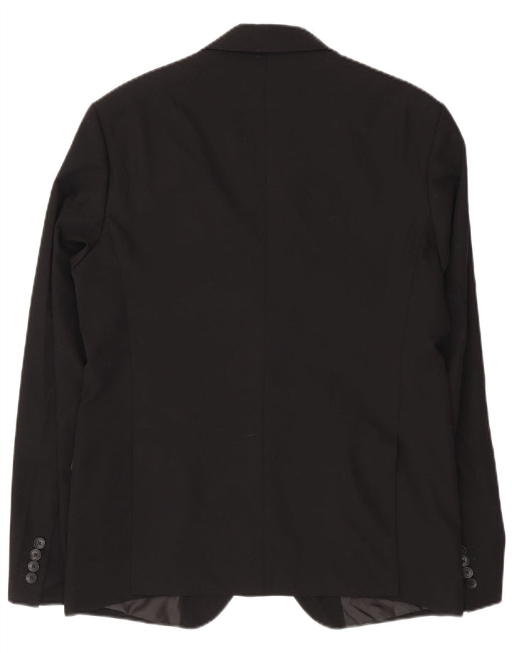 Zara Herren 2-Knopf-Blazerjacke EU 50 Mittelschwarz