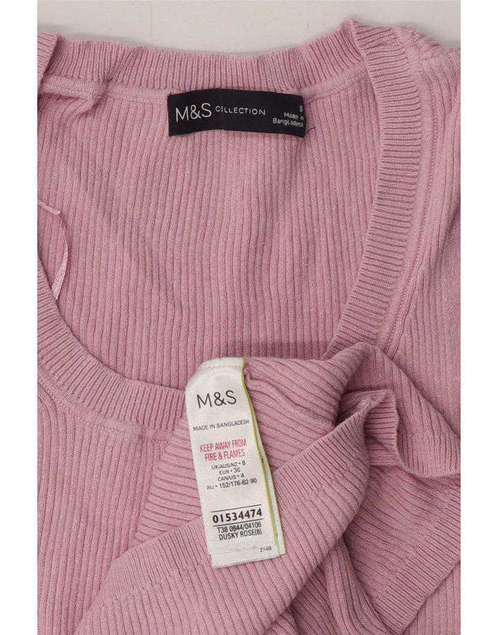 Marks & Spencer Damen Weste Top UK 8 Small Rosa Viskose