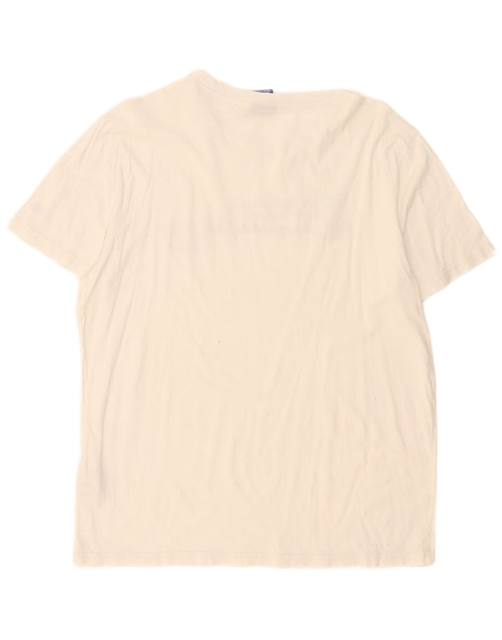 Champion Herren-T-Shirt mit Grafik, Größe L, aus weißer Baumwolle
