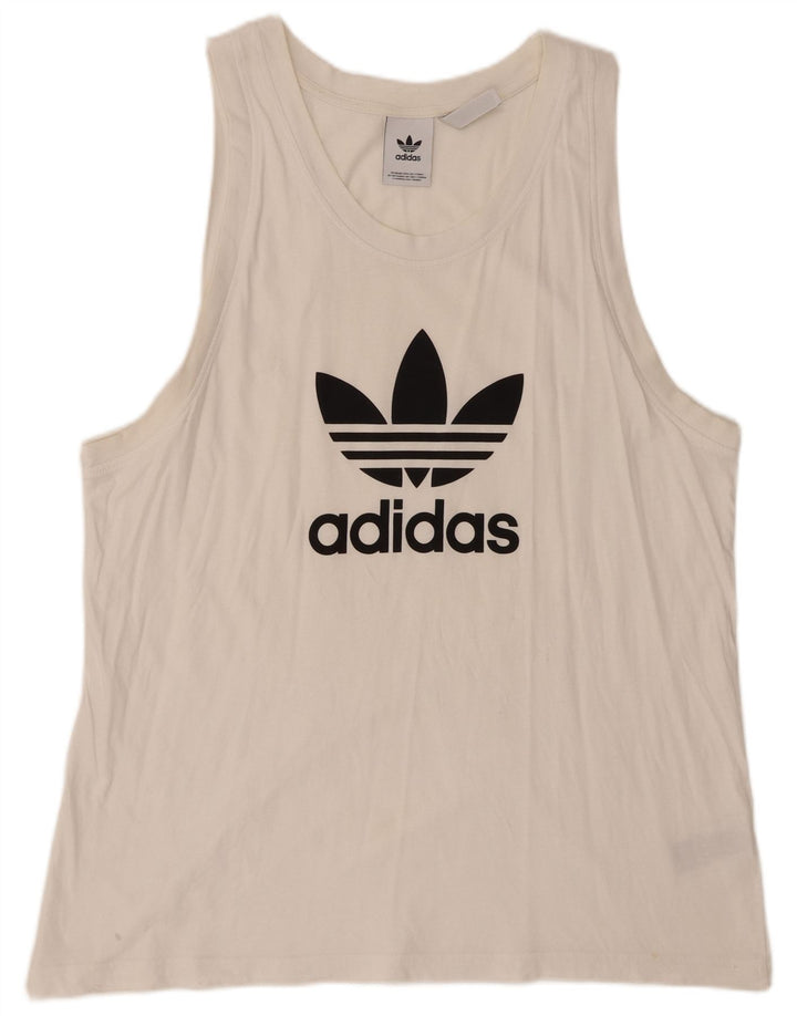 Adidas Herren Graphic Vest Top XL Weiße Baumwolle