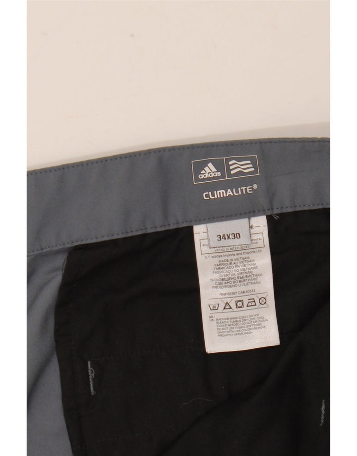 Adidas Herren Climalite Straight Chino Hose W34 L30 Grau Polyester