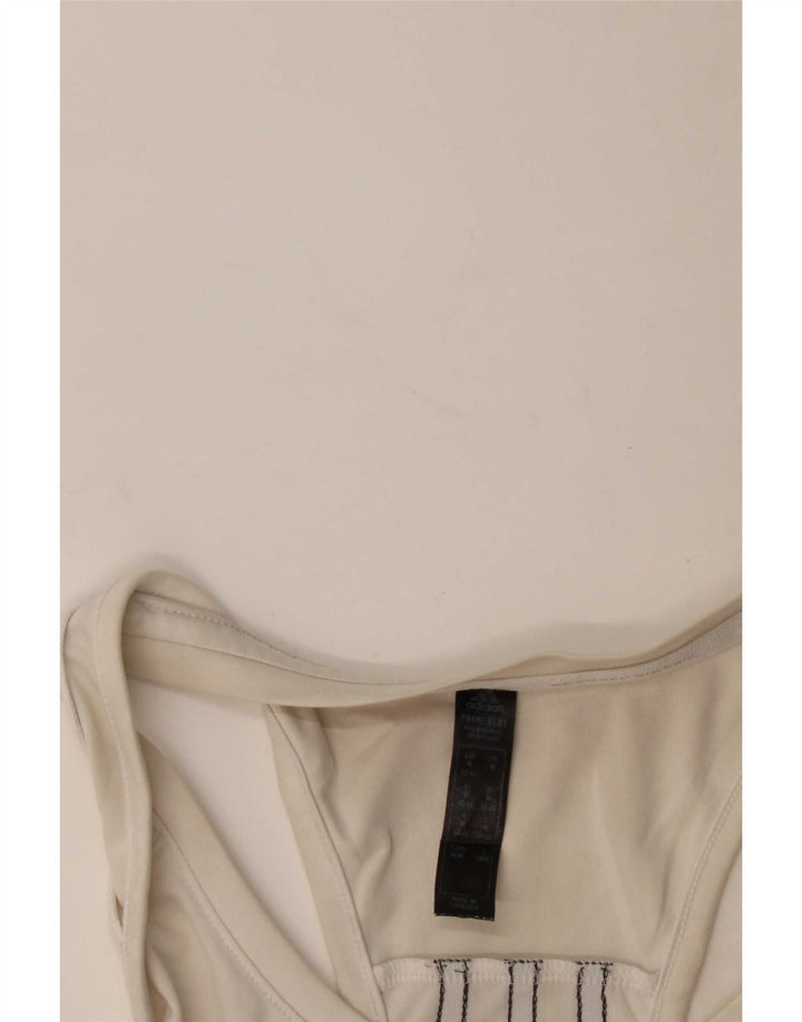 Adidas Damen Aeroready Vest Top UK 12/14 Medium Weiß