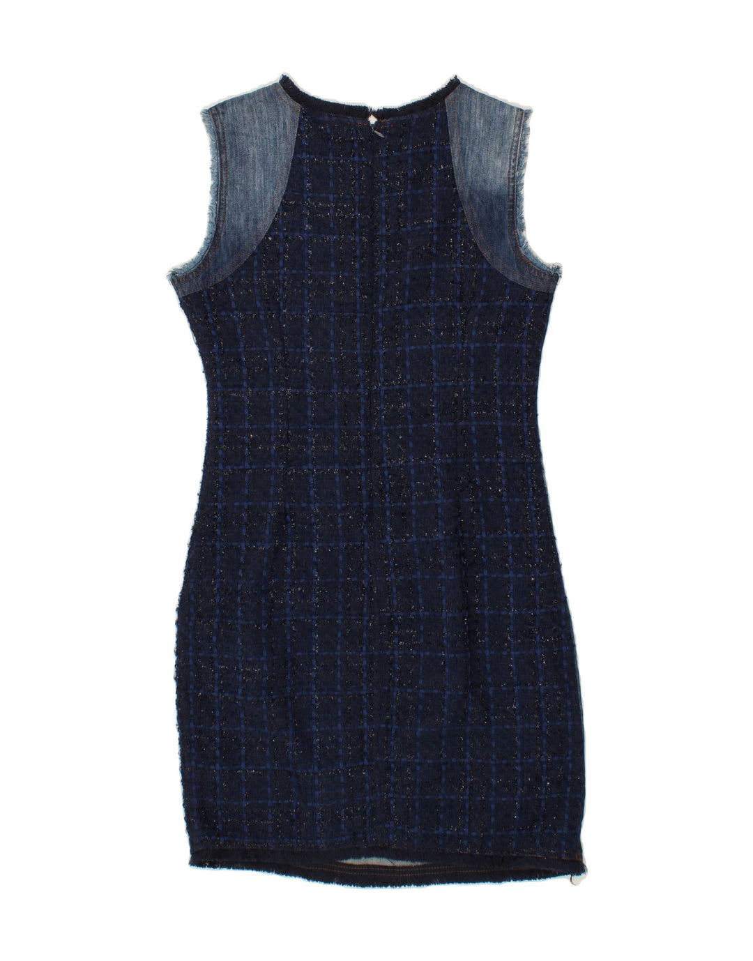 DESIGUAL Womens Sleeveless Sheath Dress EU 36 Small Blue Floral Polyester Vintage Desigual and Second-Hand Desigual from Messina Hembry 
