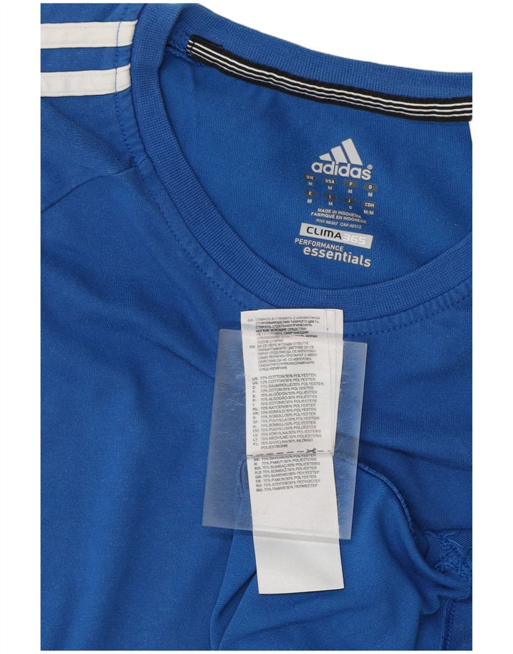 ADIDAS Herren Clima 365 T-Shirt Top mittelblaue Baumwolle