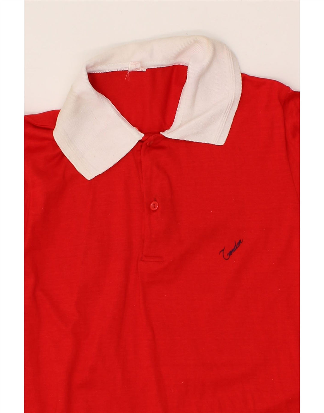VINTAGE Boys Polo Shirt 10-11 Years Red Cotton Vintage Vintage and Second-Hand Vintage from Messina Hembry 