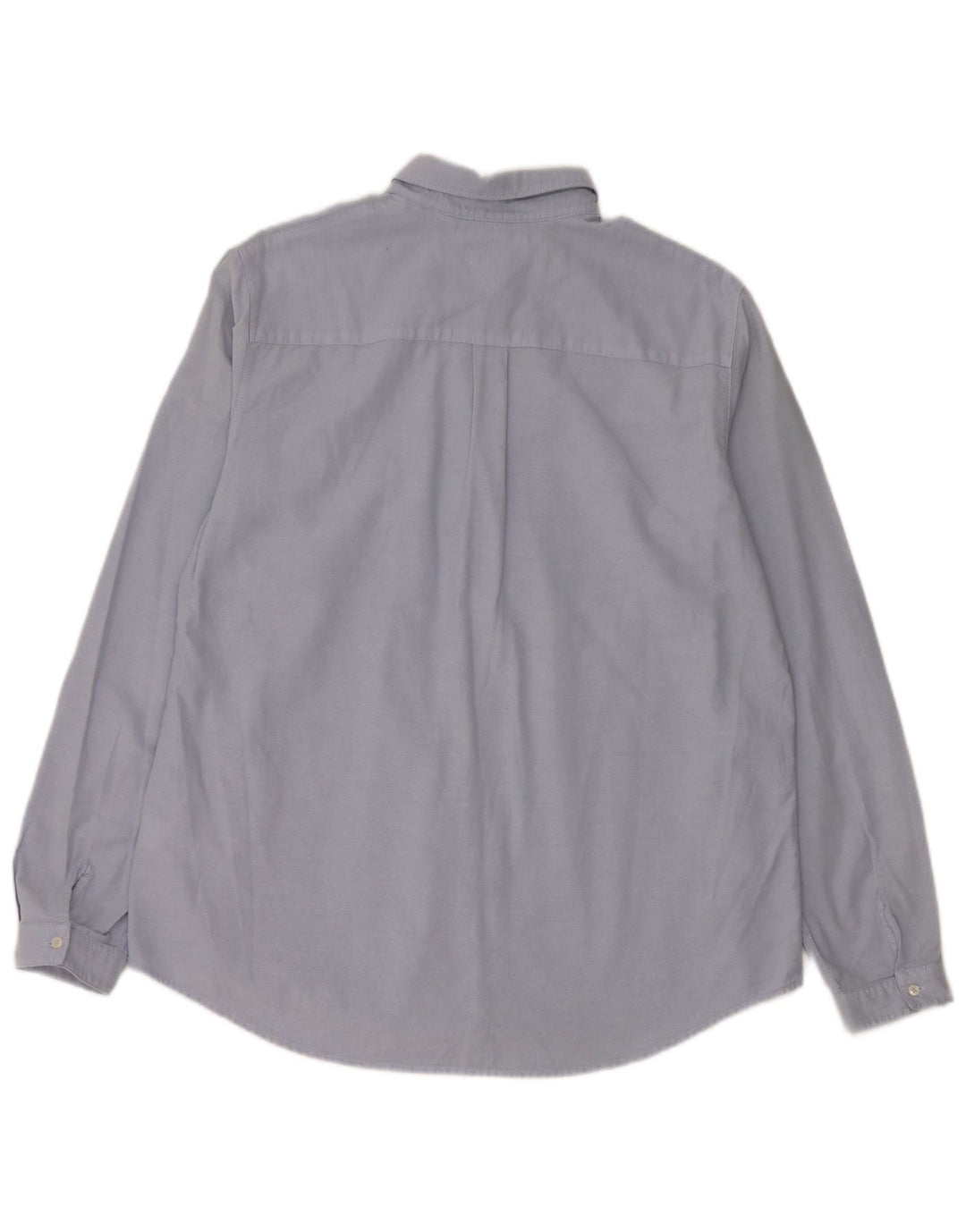 TOMMY HILFIGER Damen-Hemd mit normaler Passform, US 10, große blaue Baumwolle