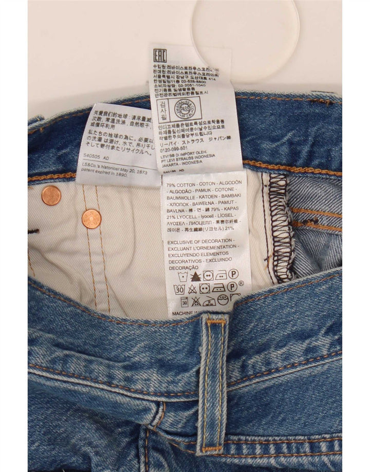 Levi's Damen 501 Straight Jeans W26 L30 Blaue Baumwolle