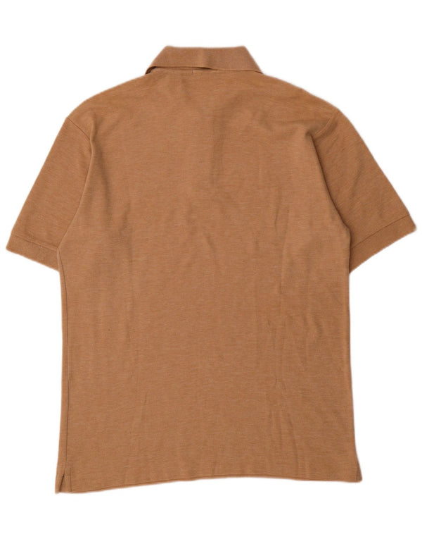 FILA Herren Poloshirt IT 46 Small Braun gefleckte Baumwolle