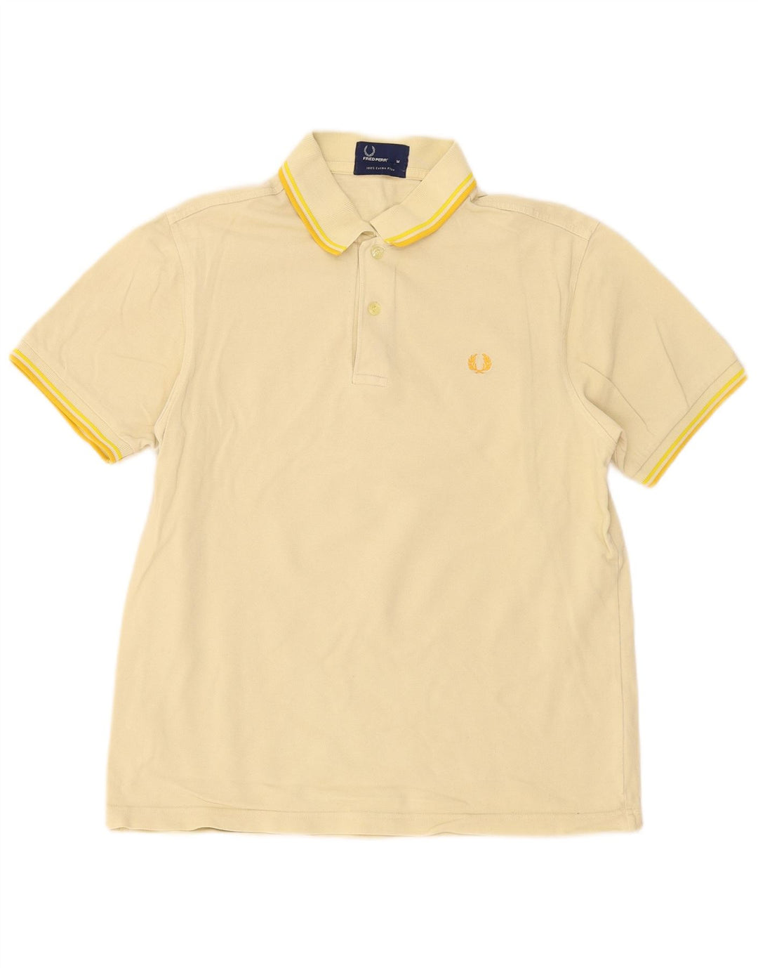Fred Perry Herren-Poloshirt aus mittelgelber Baumwolle