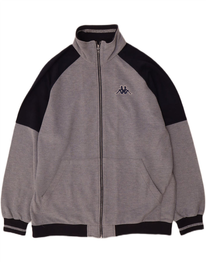 Kappa Herren Graphic Trainingsanzug Top Jacke XL Grau Polyester