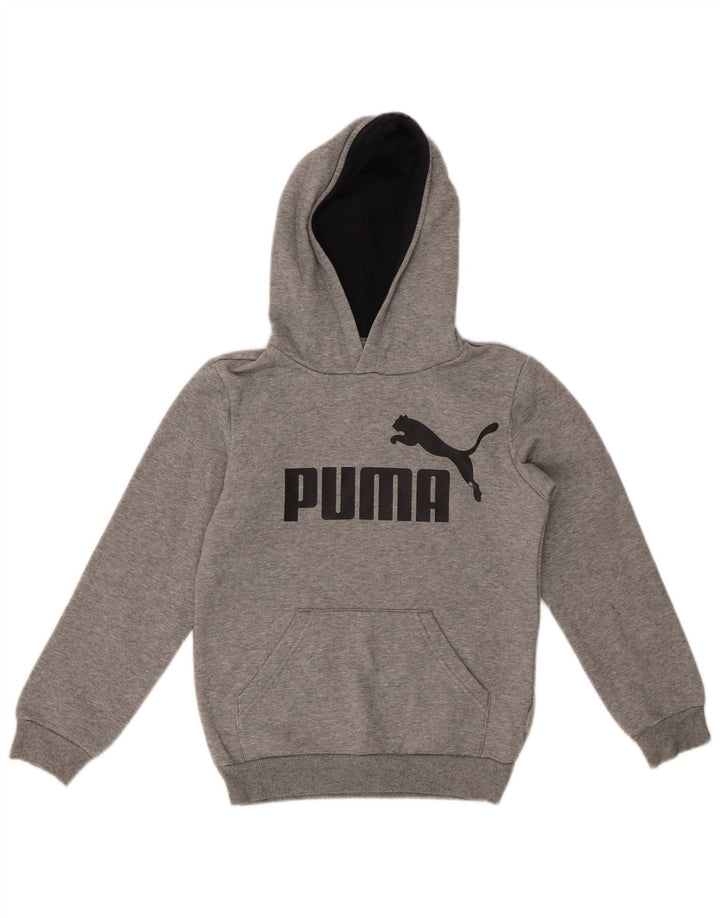 PUMA Jungen Graphic Hoodie Pullover 9-10 Jahre Grau